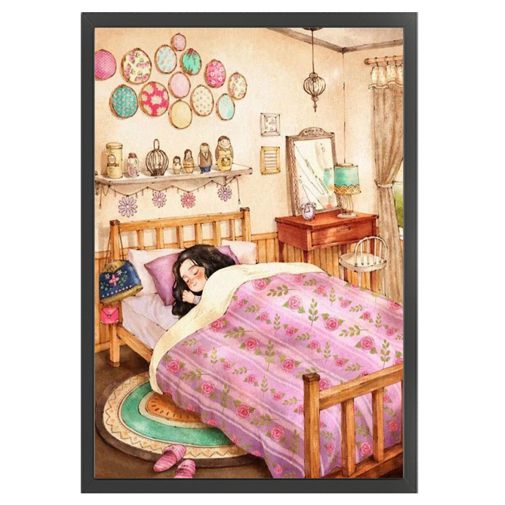 Girl'S Room - 11CT Stamped Cross Stitch 50*70CM