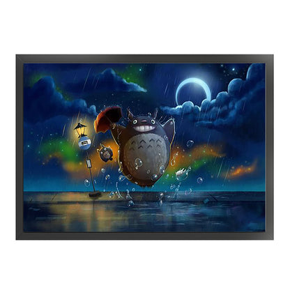 Totoro In The Rain At Night - 11CT Stamped Cross Stitch 60*45CM