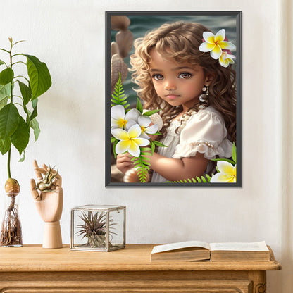 Little Girl - Full Round Drill Diamond Painting 30*40CM