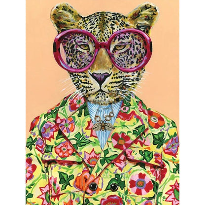 Anthropomorphic Leopard - Full Round Drill Diamond Painting 30*40CM