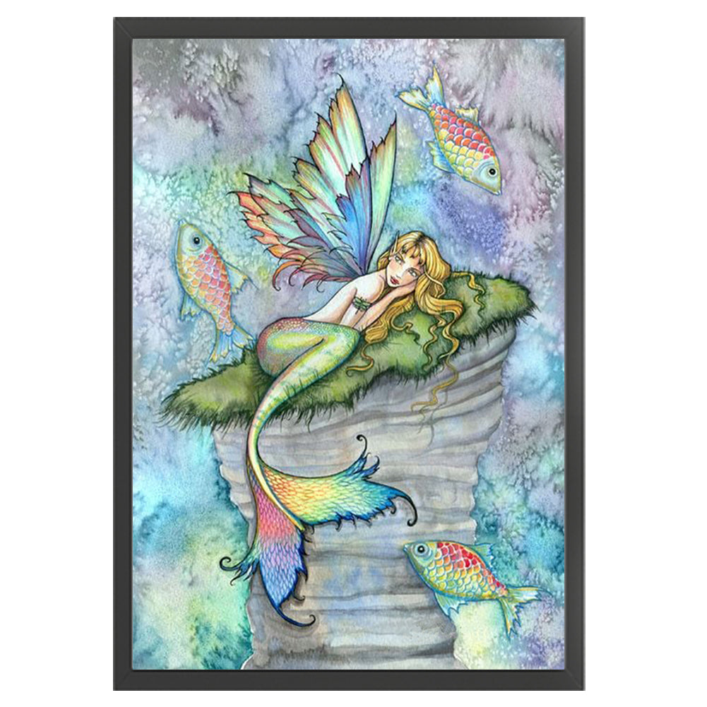Mermaid Elf - 11CT Stamped Cross Stitch 50*70CM