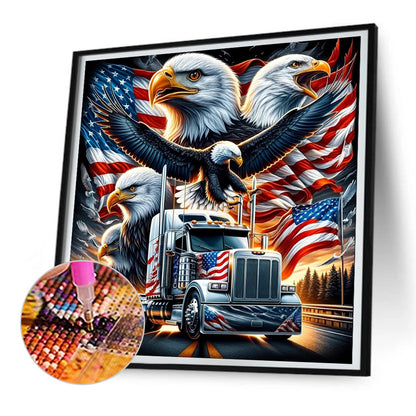 American Eagle - Full Round Drill Diamond Painting 30*30CM