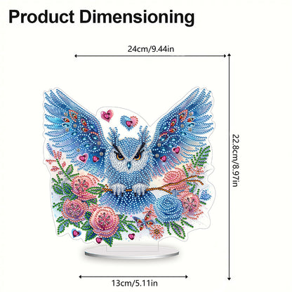 Acrylic Owl Diamond Painting Tabletop Ornament for Home Office Desktop Decor