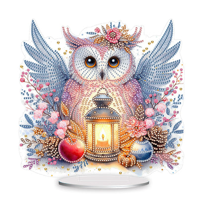 Acrylic Owl Diamond Painting Tabletop Ornament for Home Office Desktop Decor