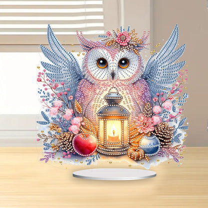 Acrylic Owl Diamond Painting Tabletop Ornament for Home Office Desktop Decor