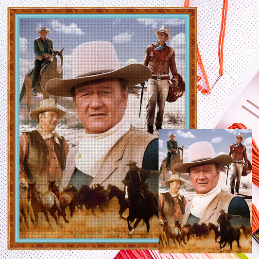 John Wayne Actor - 11CT Counted Cross Stitch 40*55CM