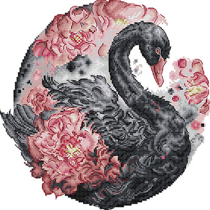 Black Swan - 14CT Stamped Cross Stitch 32*31CM(Joy Sunday)