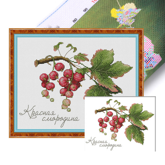 Fruit Series 3 - 14CT Stamped Cross Stitch 32*27CM(Joy Sunday)