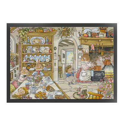 Peter Rabbit Kitchen - 14CT Stamped Cross Stitch 61*44CM(Joy Sunday)