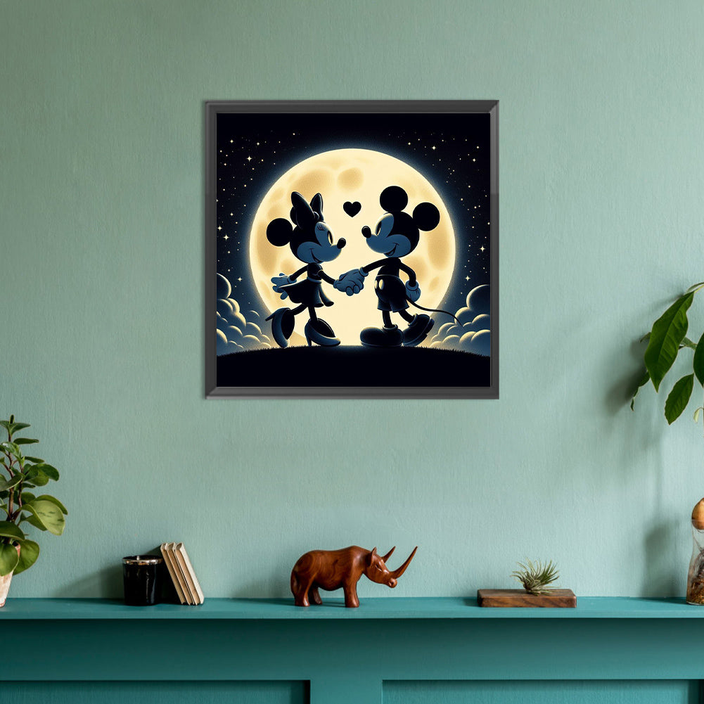 Mickey Mouse Silhouette - Full Round Drill Diamond Painting 30*30CM
