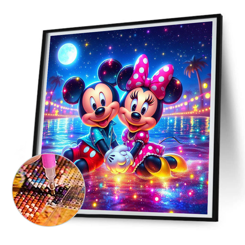 Mickey Mouse Silhouette - Full Round Drill Diamond Painting 30*30CM