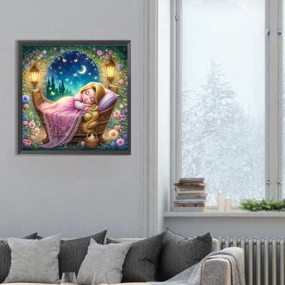 Sleeping Rapunzel - Full Round Drill Diamond Painting 30*30CM