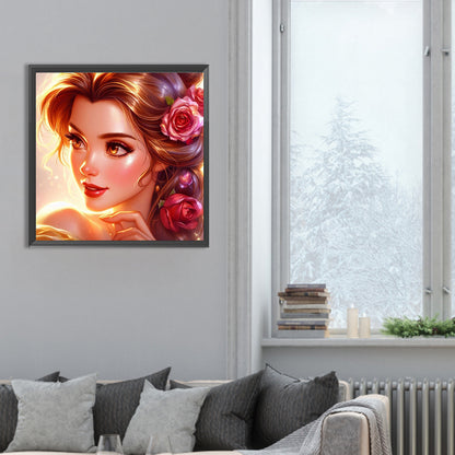 Beautiful Modern Princess Belle - Full Round Drill Diamond Painting 30*30CM