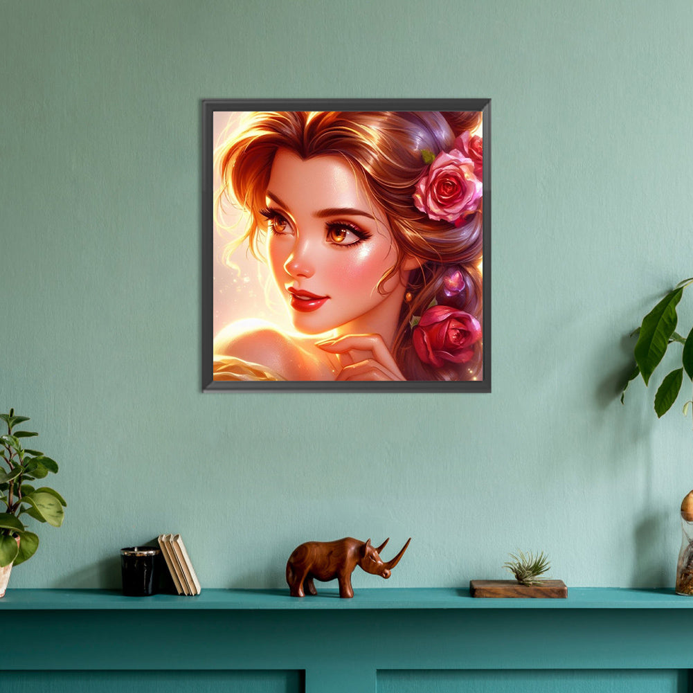 Beautiful Modern Princess Belle - Full Round Drill Diamond Painting 30*30CM