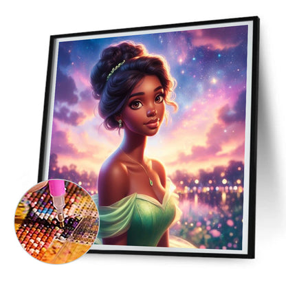 Beautiful Modern Princess Tiana - Full Round Drill Diamond Painting 30*30CM