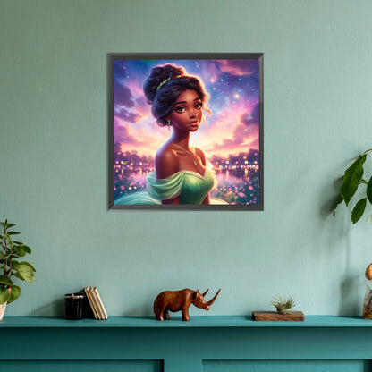 Beautiful Modern Princess Tiana - Full Round Drill Diamond Painting 30*30CM