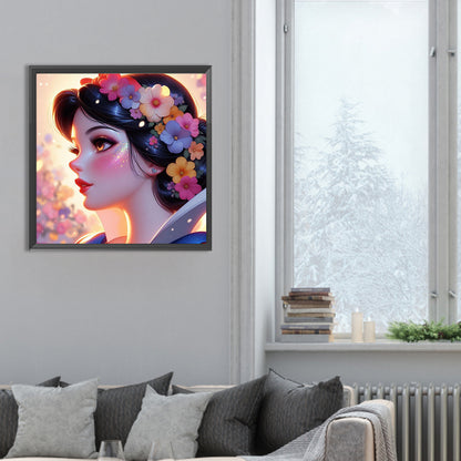 Beautiful Modern Snow White Princess - Full Round Drill Diamond Painting 30*30CM