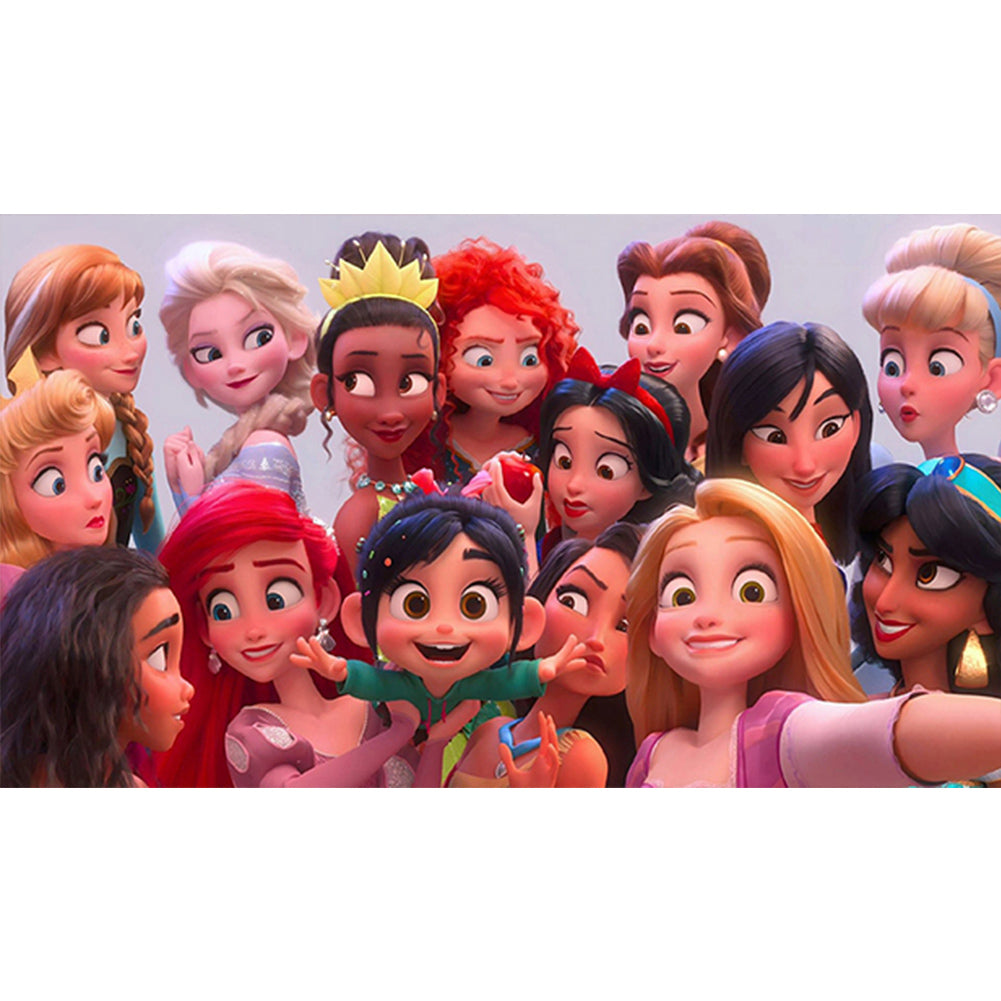 Disney Princess Collection - Full Round Drill Diamond Painting 70*40CM