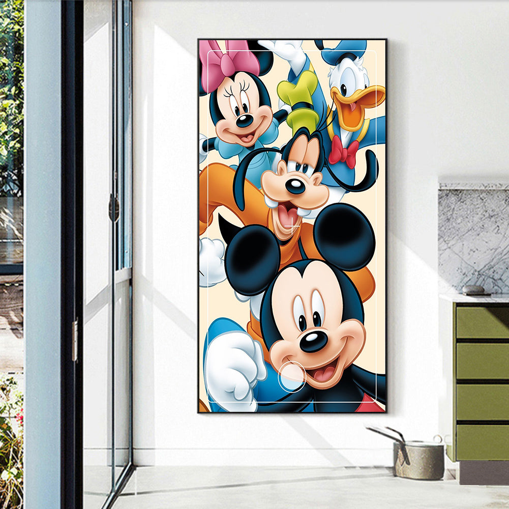 Mickey Mouse And Friends Taking Pictures - Full Round Drill Diamond Painting 40*70CM