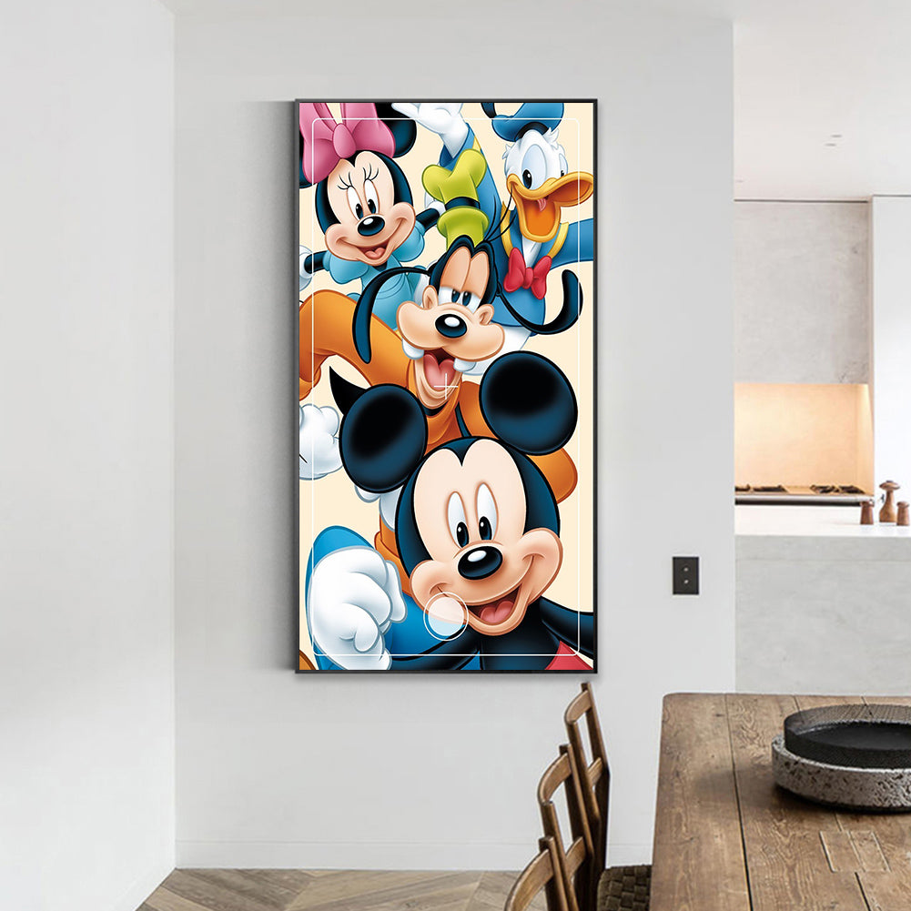 Mickey Mouse And Friends Taking Pictures - Full Round Drill Diamond Painting 40*70CM