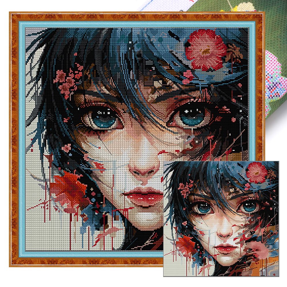 Gaze - 14CT Stamped Cross Stitch 47*47CM(Joy Sunday)