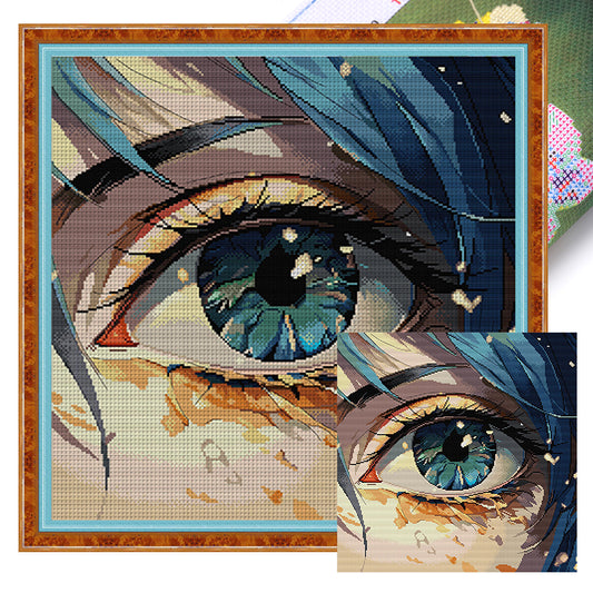 Window To The Soul - 14CT Stamped Cross Stitch 47*47CM(Joy Sunday)