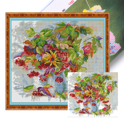 Autumn Colors - 14CT Stamped Cross Stitch 47*44CM