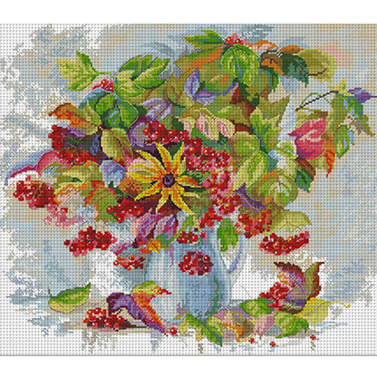 Autumn Colors - 14CT Stamped Cross Stitch 47*44CM