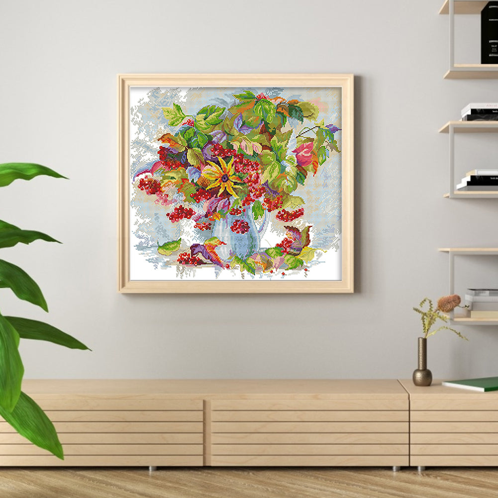 Autumn Colors - 14CT Stamped Cross Stitch 47*44CM