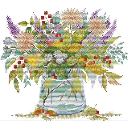 Autumn Colors - 14CT Stamped Cross Stitch 36*32CM(Joy Sunday)