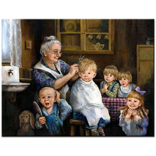 Haircut Kid - Full Square Drill Diamond Painting 50*40CM