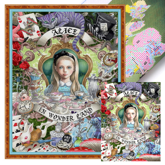 Alice In Wonderland - 11CT Stamped Cross Stitch 40*55CM