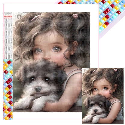 Cute Girl - Full Square Drill Diamond Painting 30*40CM