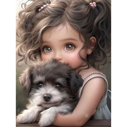 Cute Girl - Full Square Drill Diamond Painting 30*40CM