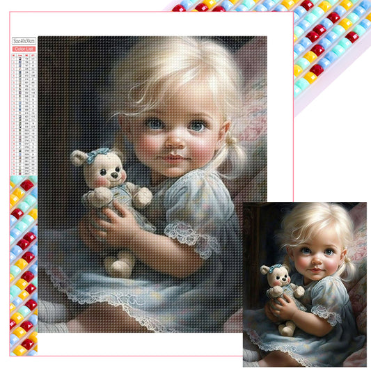 Cute Girl - Full Square Drill Diamond Painting 30*40CM