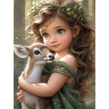 Cute Girl - Full Square Drill Diamond Painting 30*40CM