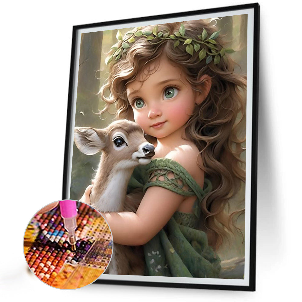 Cute Girl - Full Square Drill Diamond Painting 30*40CM