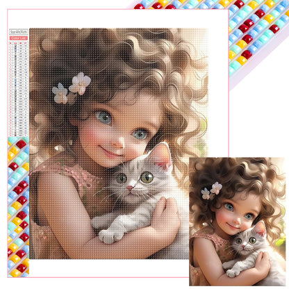 Cute Girl - Full Square Drill Diamond Painting 30*40CM