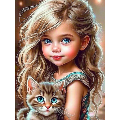 Cute Girl - Full Square Drill Diamond Painting 30*40CM