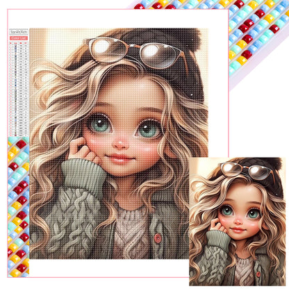 Cute Girl - Full Square Drill Diamond Painting 30*40CM