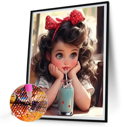 Cute Girl - Full Square Drill Diamond Painting 30*40CM