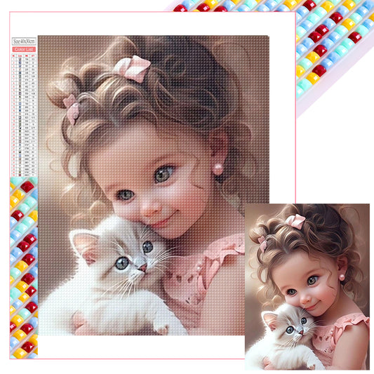 Cute Girl - Full Square Drill Diamond Painting 30*40CM