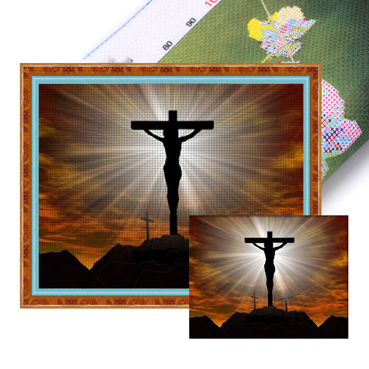 Jesus On The Cross - 11CT Stamped Cross Stitch 50*40CM