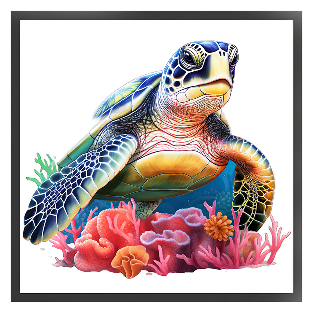 Sea Turtle - 14CT Stamped Cross Stitch 40*40CM