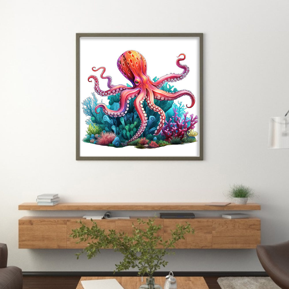 Octopus - 14CT Stamped Cross Stitch 40*40CM