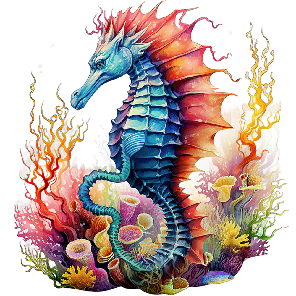 Seahorse - 14CT Stamped Cross Stitch 40*40CM