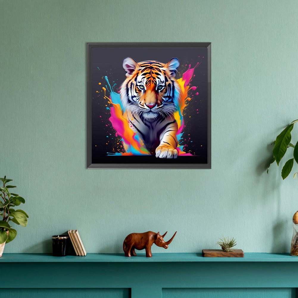 Tiger And Paint - Full Round Drill Diamond Painting 30*30CM