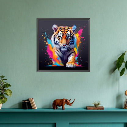 Tiger And Paint - Full Round Drill Diamond Painting 30*30CM