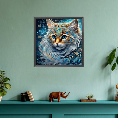 Gem Cat - Full Round Drill Diamond Painting 30*30CM