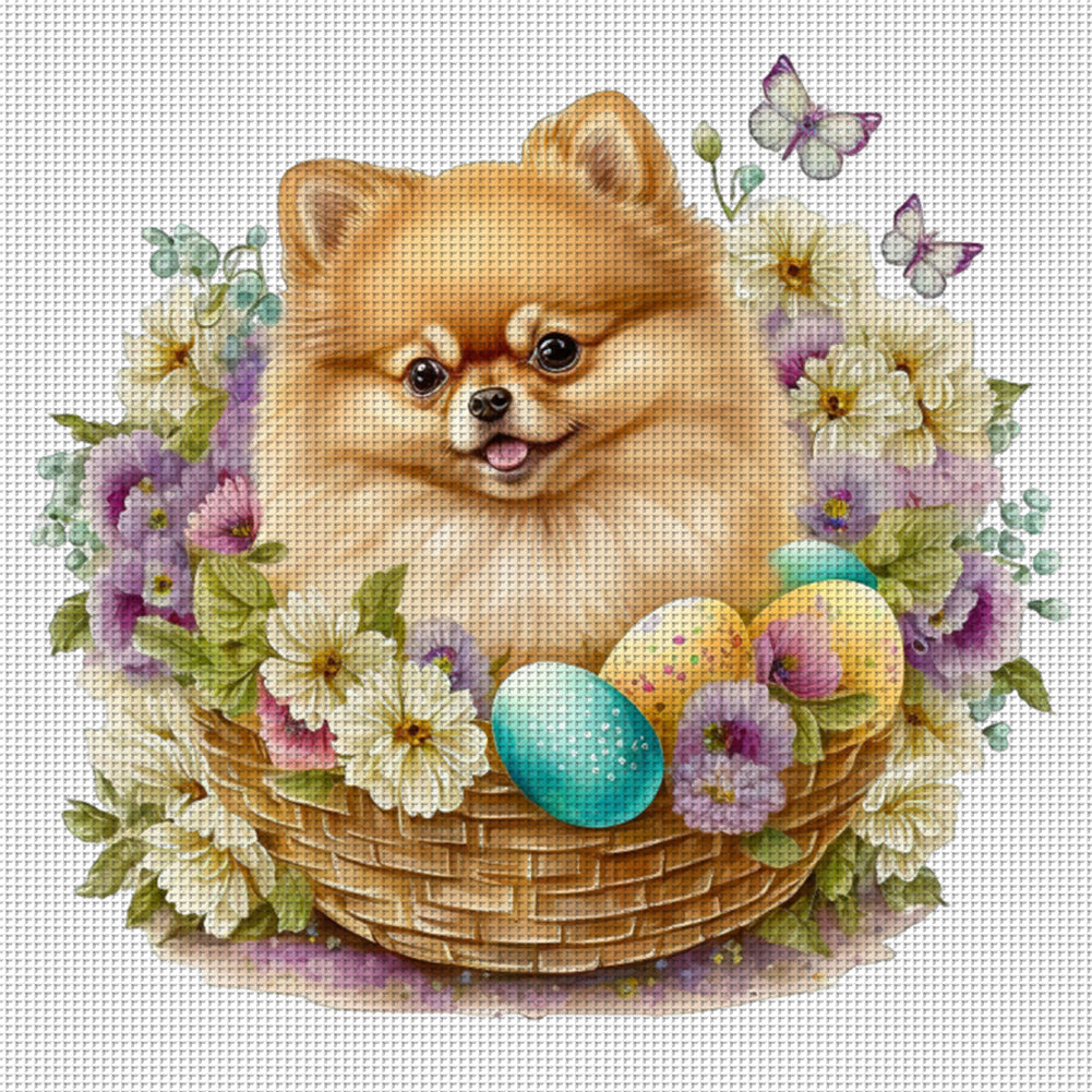Puppy - 18CT Stamped Cross Stitch 30*30CM